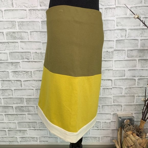 Diane Von Furstenberg Mod Color Block 70s Style Stretch Mini Skirt - Picture 4 of 9